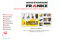 Tablet Screenshot of motoren-franke.de